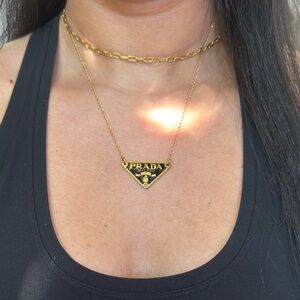 Prada Triangle Necklace